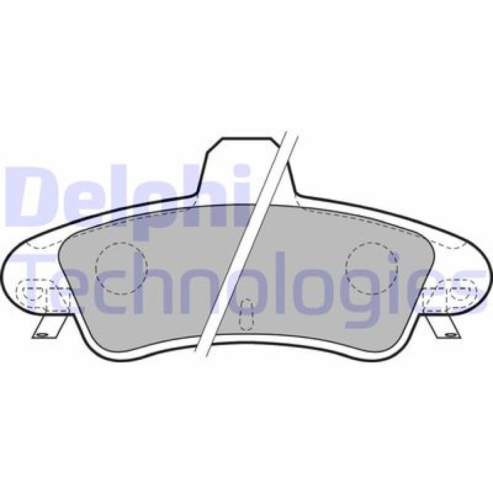 Комплект гальмівних колодок з 4 шт. дисків DELPHI lp1725