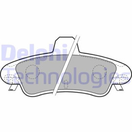 Комплект гальмівних колодок з 4 шт. дисків DELPHI lp1725