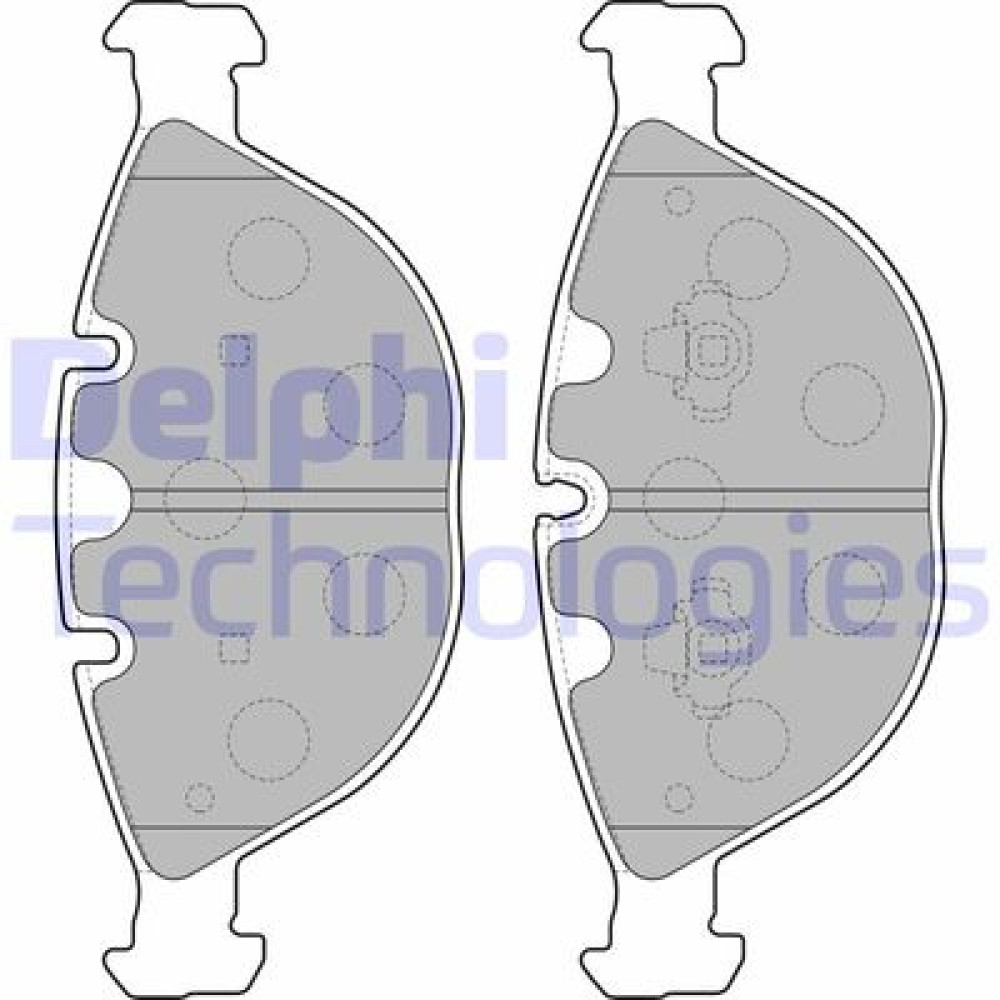 Комплект тормозных колодок из 4 шт. дисков DELPHI lp1798