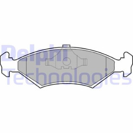 DELPHI lp204 Комплект тормозных колодок из 4 шт. дисков DELPHI lp204