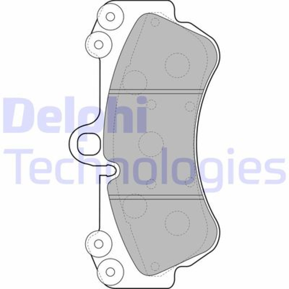 Комплект гальмівних колодок з 4 шт. дисків DELPHI lp2057