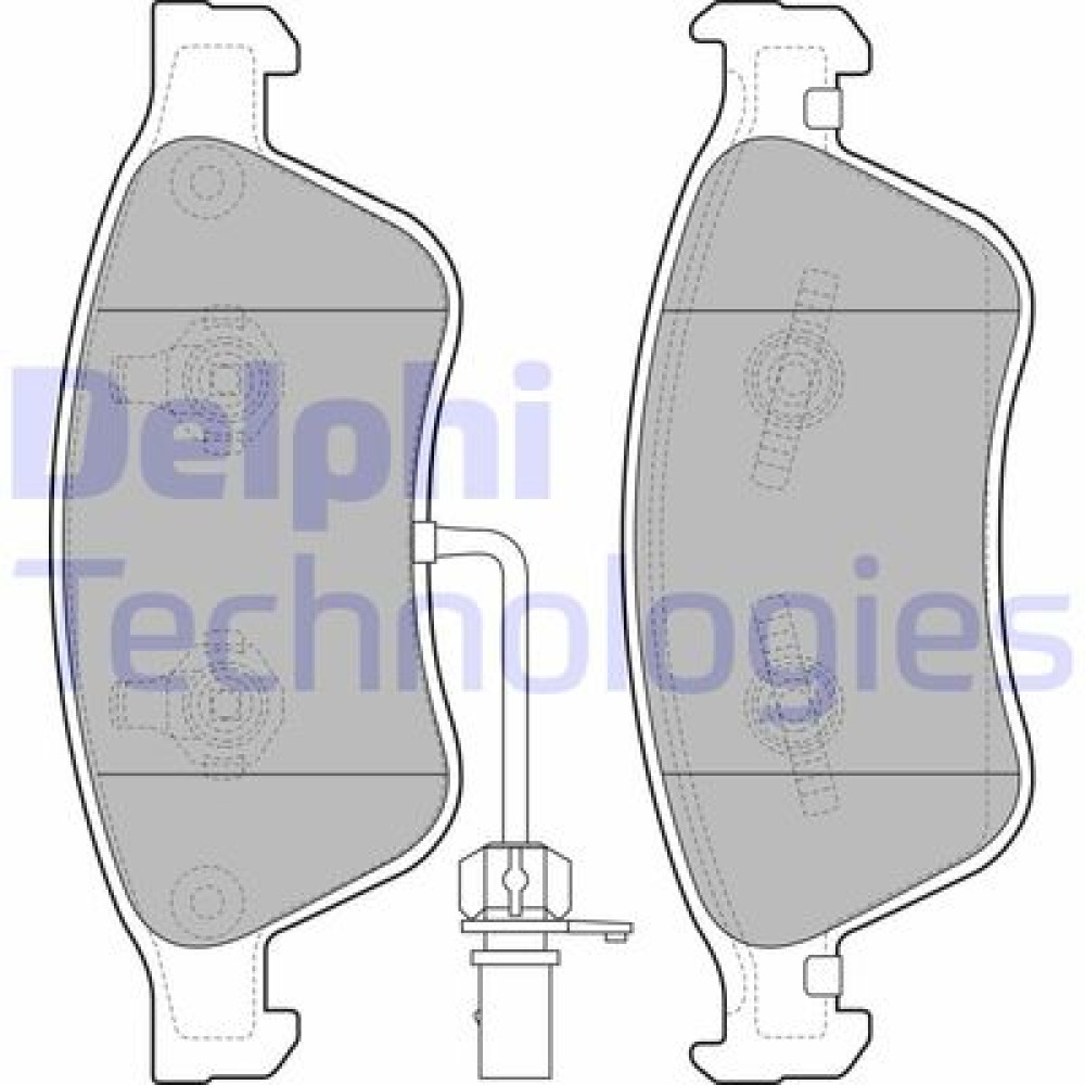 Комплект гальмівних колодок з 4 шт. дисків DELPHI lp2072