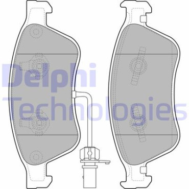 Комплект гальмівних колодок з 4 шт. дисків DELPHI lp2072