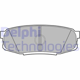 DELPHI lp2154 Комплект гальмівних колодок з 4 шт. дисків DELPHI lp2154