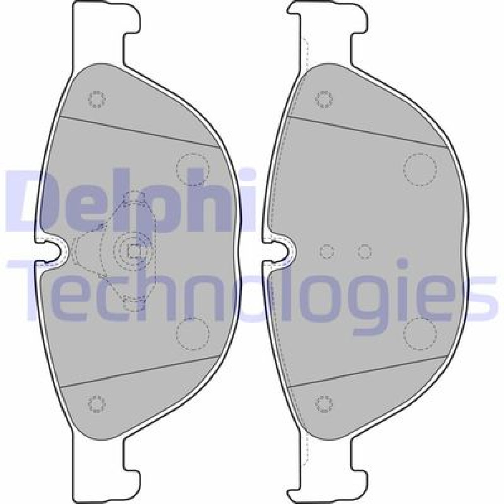 Комплект тормозных колодок из 4 шт. дисков DELPHI lp2189