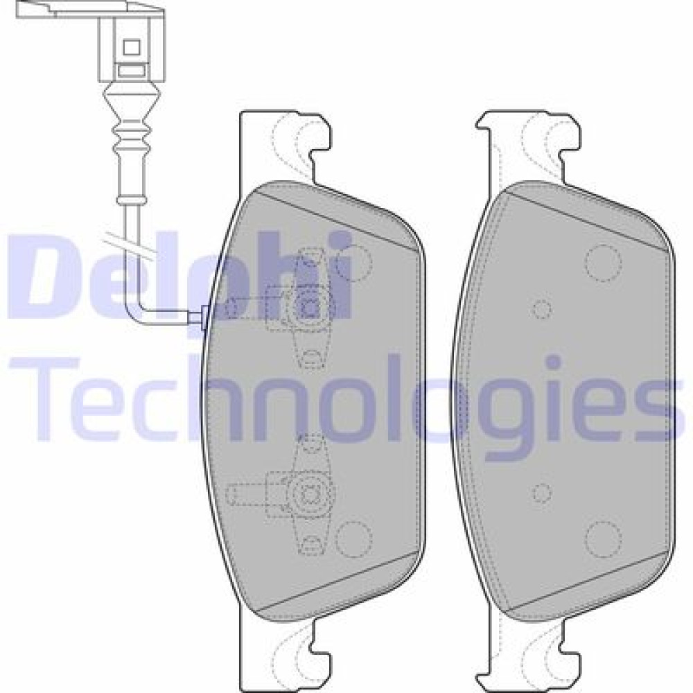 Комплект гальмівних колодок з 4 шт. дисків DELPHI lp2199