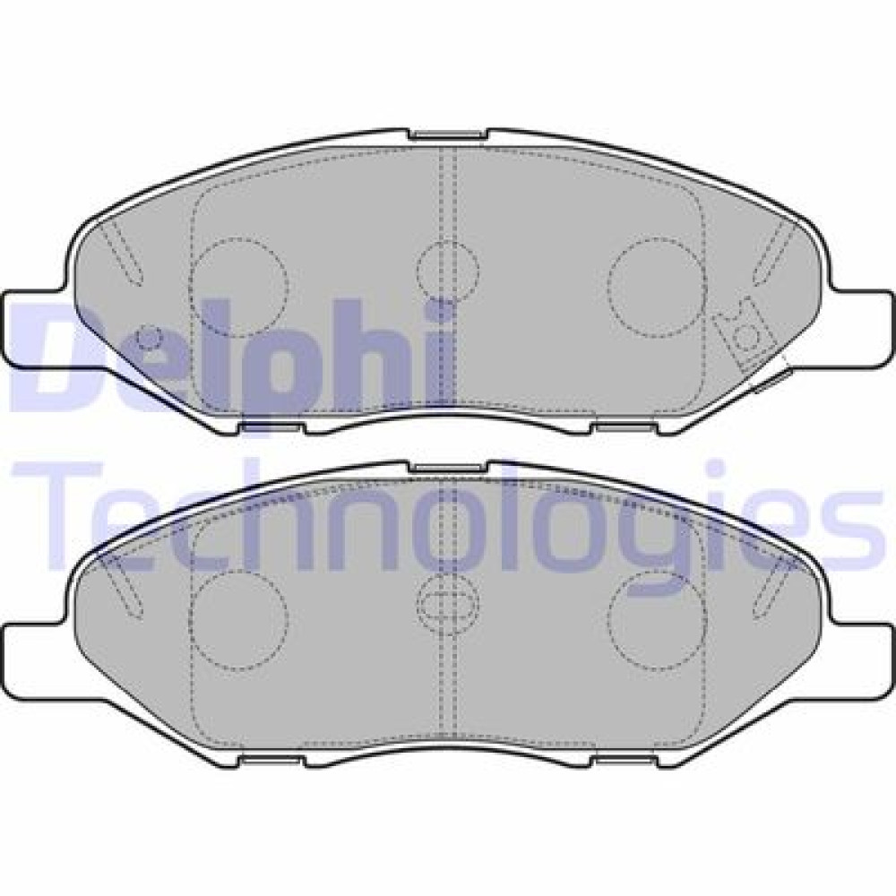 Комплект тормозных колодок из 4 шт. дисков DELPHI lp3169
