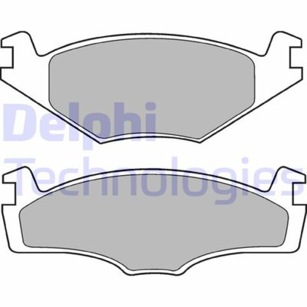 Комплект гальмівних колодок з 4 шт. дисків DELPHI lp421
