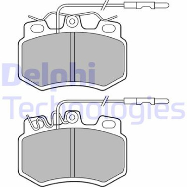 Комплект тормозных колодок из 4 шт. дисков DELPHI lp493