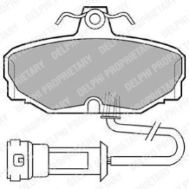 DELPHI lp557 Комплект тормозных колодок из 4 шт. дисков DELPHI lp557