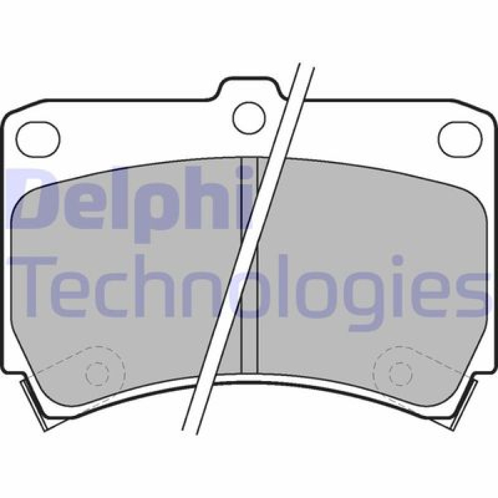 Комплект тормозных колодок из 4 шт. дисков DELPHI lp743