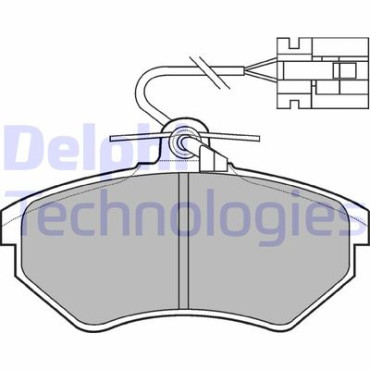 Комплект гальмівних колодок з 4 шт. дисків DELPHI lp769