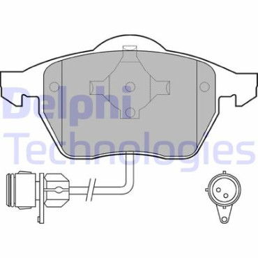 Комплект тормозных колодок из 4 шт. дисков DELPHI lp784