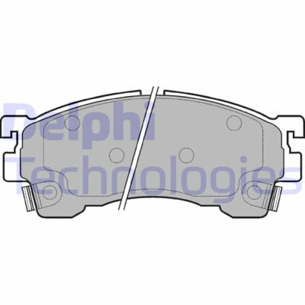 Комплект тормозных колодок из 4 шт. дисков DELPHI lp801