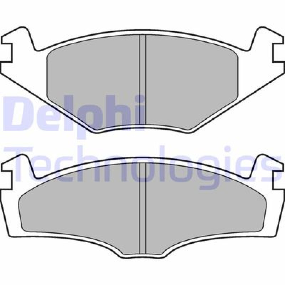 Комплект тормозных колодок из 4 шт. дисков DELPHI lp979