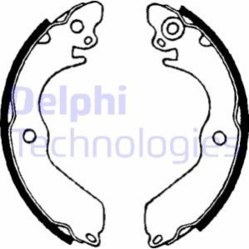 Комплект гальмівних колодок з 4 шт. барабанів DELPHI ls1649
