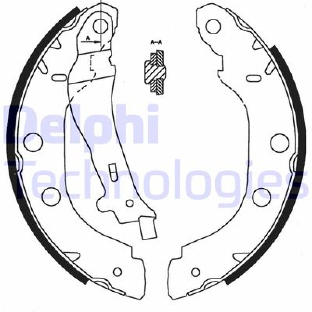 Комплект гальмівних колодок з 4 шт. барабанів DELPHI ls1828