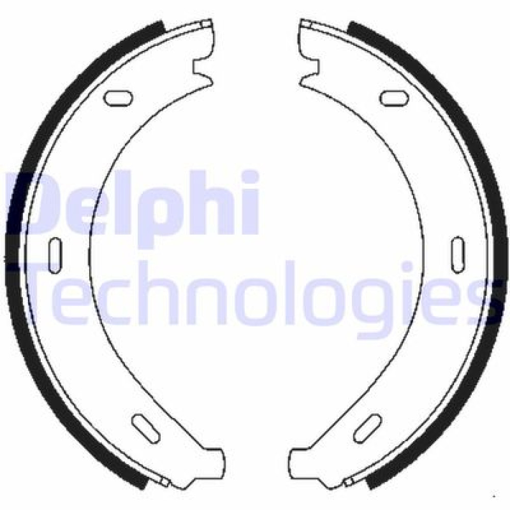 Комплект тормозных колодок из 4 шт. барабанов DELPHI ls1902