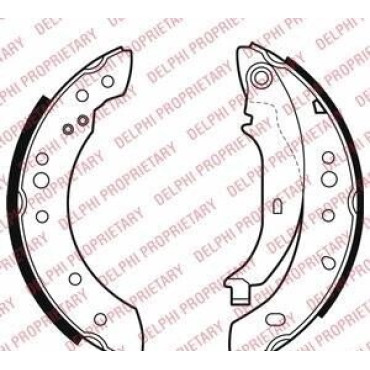 Комплект тормозных колодок из 4 шт. барабанов DELPHI ls2002