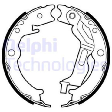 Тормозные колодки барабаны DELPHI ls2025