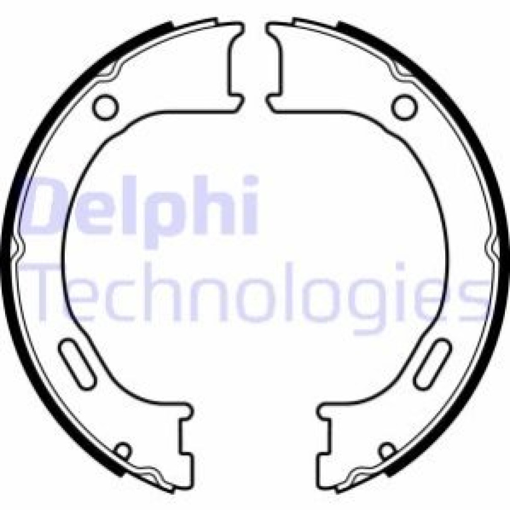 Комплект тормозных колодок из 4 шт. барабанов DELPHI ls2076