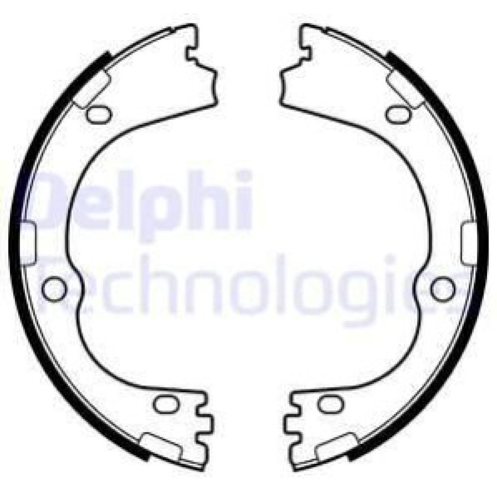 Комплект тормозных колодок из 4 шт. барабанов DELPHI ls2166