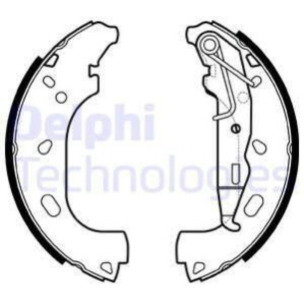 Комплект тормозных колодок из 4 шт. барабанов DELPHI ls2167