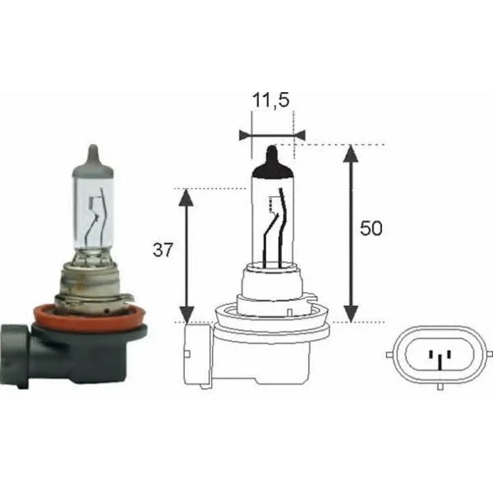 H8 12 Лампа розжарювання (H8 12V 35W) MAGNETI MARELLI 002547100000