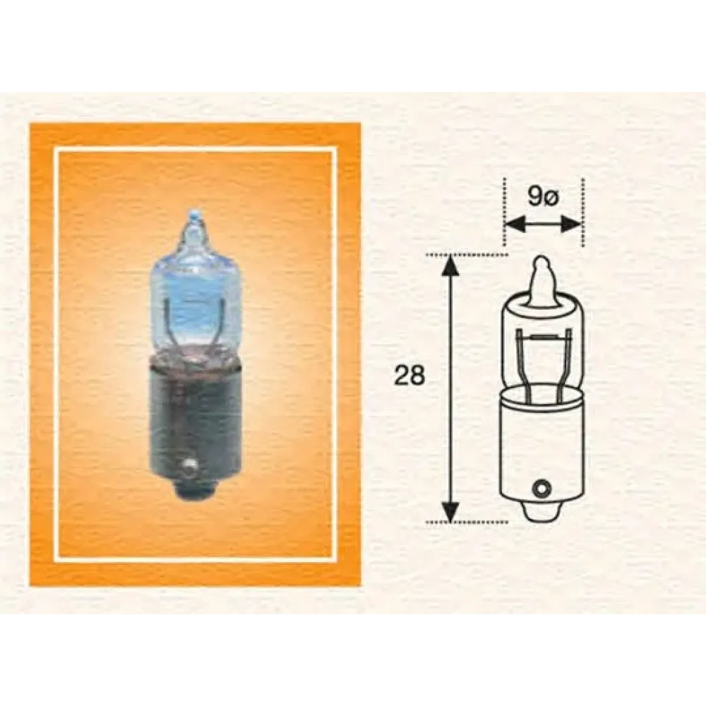 H6W 12 Лампа розжарювання (12V H6W) MAGNETI MARELLI 002701100000