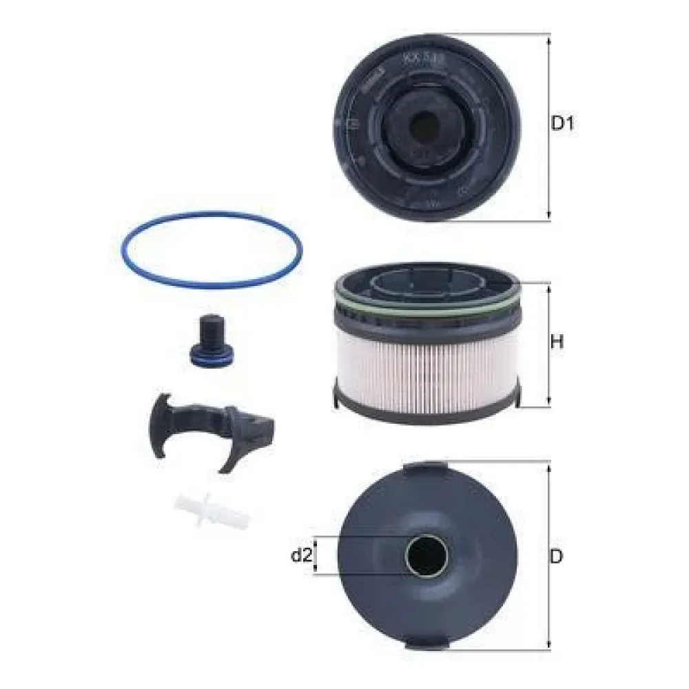 Фільтр паливний MAHLE kx533kit