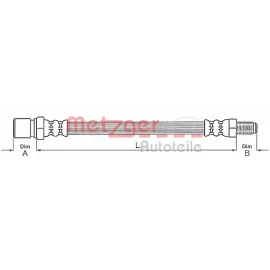Шланг тормозной передний Metzger 4118426