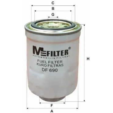 Фильтр топливный M-FILTER df690