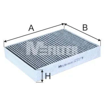 Фільтр салону вугільний M-FILTER k9121c
