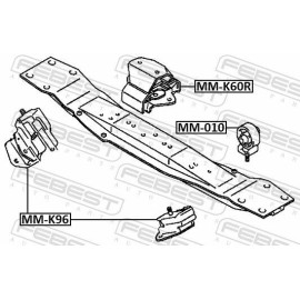 Подушка коробки швидкостей Febest mmk60r