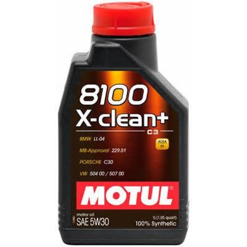 Олива моторна 8100 X-Clean+ 5W-30, 1л. MOTUL 106376