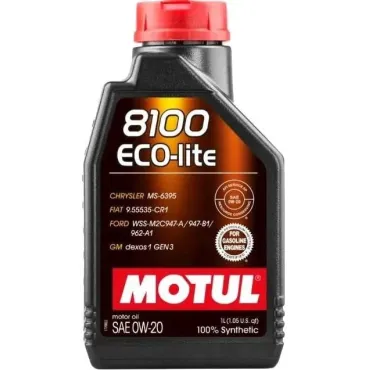 Масло моторное масло 8100 Eco-lite 0W20 1L MOTUL 108534