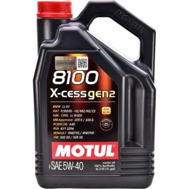 Масло моторное 8100 X-cess Gen2 5W-40, 4л. MOTUL 109775