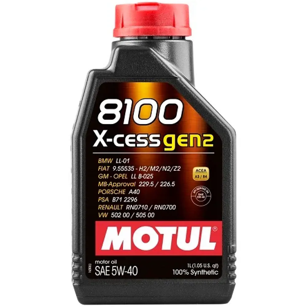 Масла моторные 8100 X-CESS GEN2 5W40 1L MOTUL 368201
