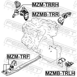 Подушка двигателя правая гидравлическая Febest mzmtrrh
