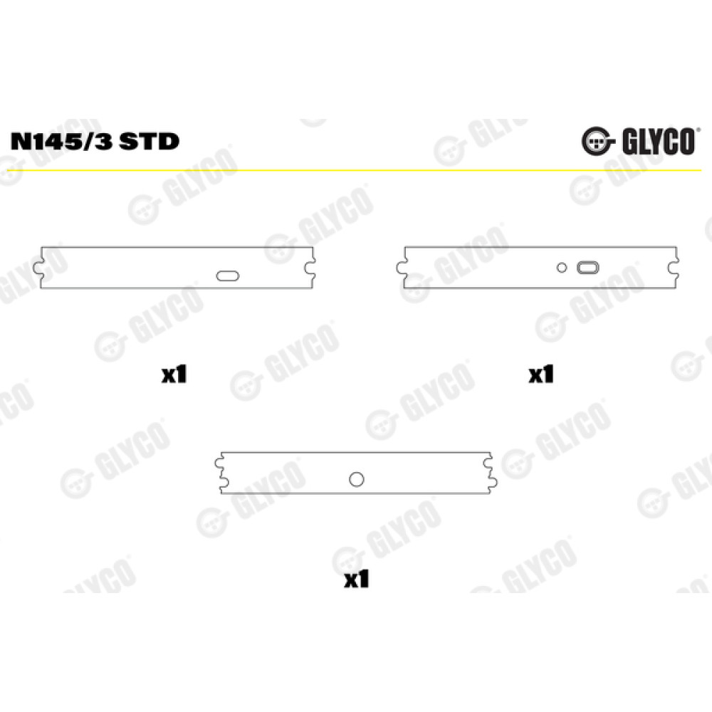 Комплект вкладишів двигуна Glyco n145/3std