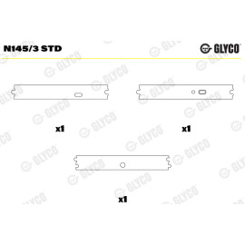 Комплект вкладишів двигуна Glyco n145/3std