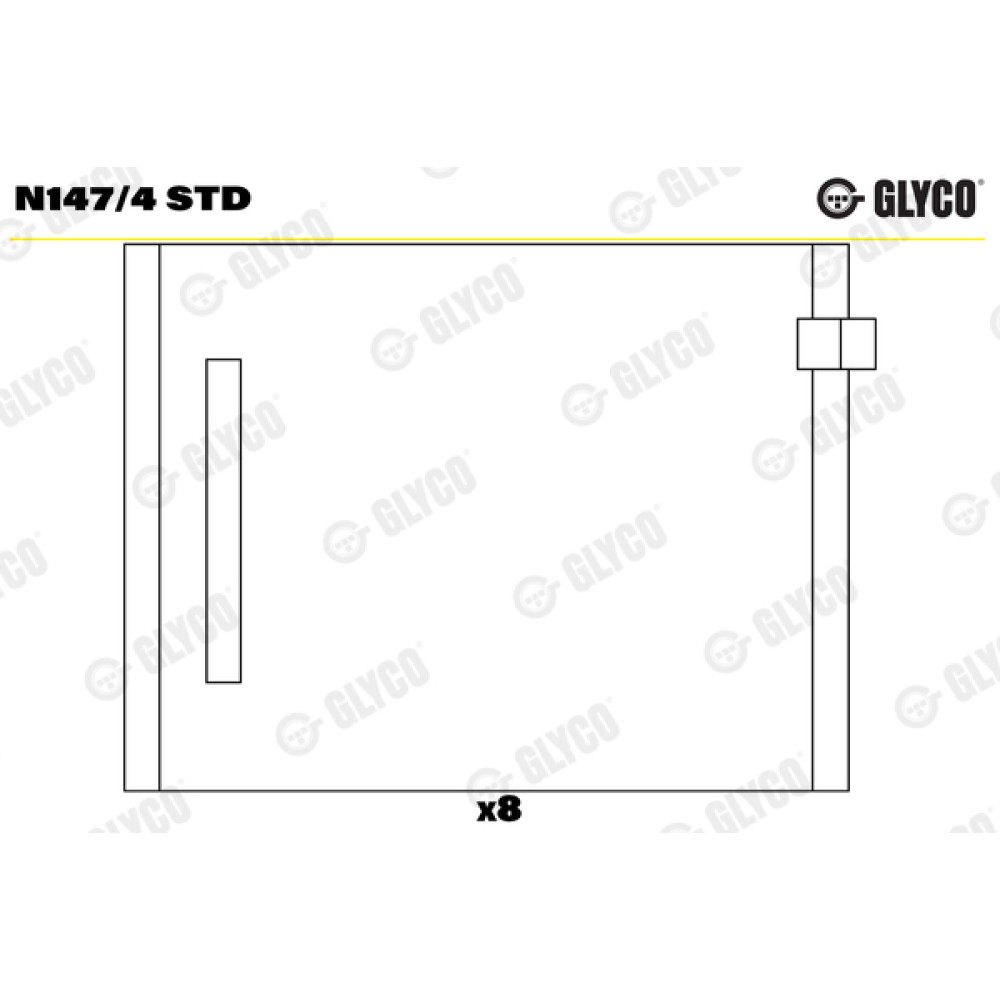Комплект вкладишів двигуна Glyco n147/4std