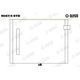 Комплект вкладишів двигуна Glyco n147/4std