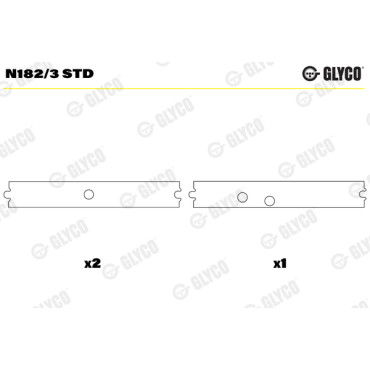 Комплект вкладышей двигателя Glyco n182/3std