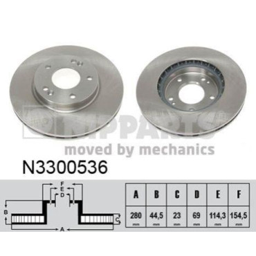 Диск тормозной Nipparts n3300536