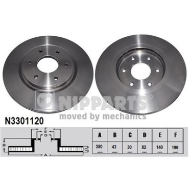 Диск тормозной Nipparts n3301120