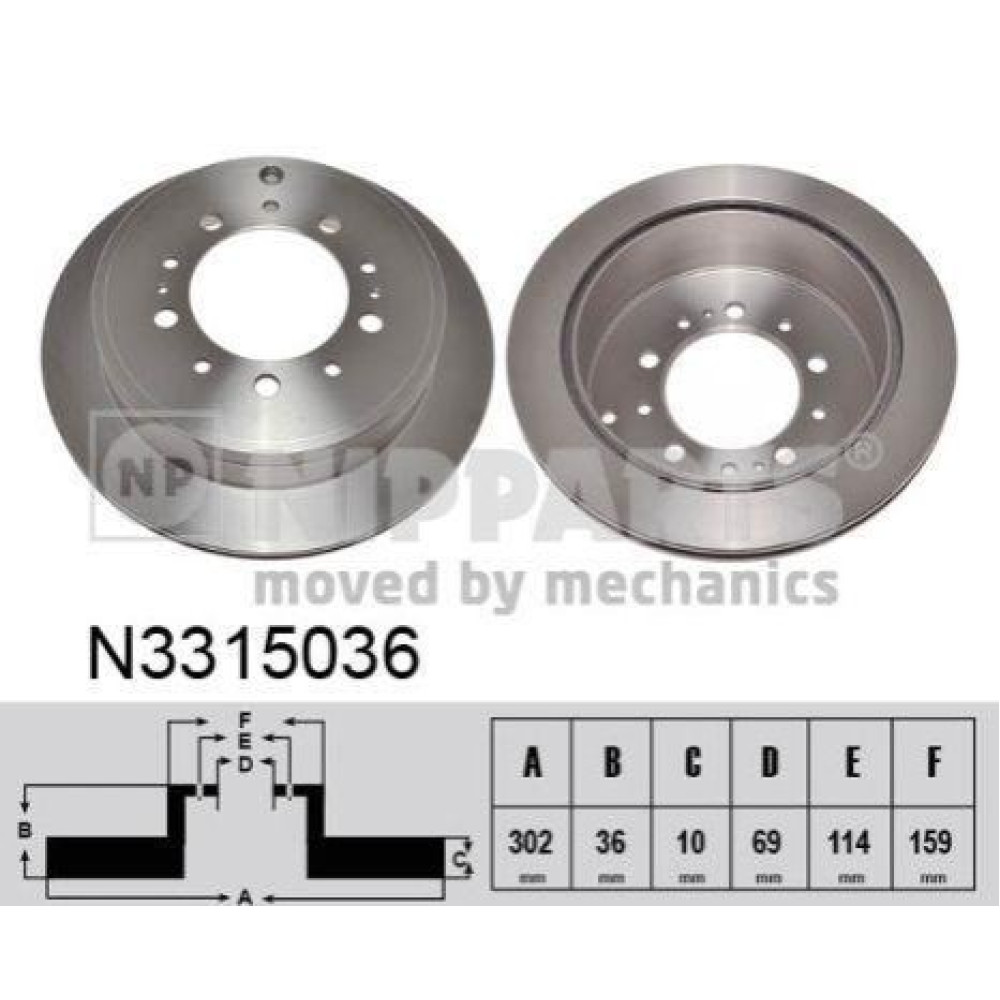 Диск тормозной Nipparts n3315036