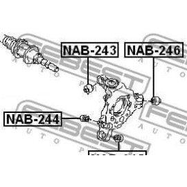 Сайлентблок задньої цапфи Febest nab245