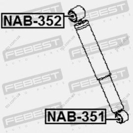 Сайлентблок заднего амортизатора Febest nab351