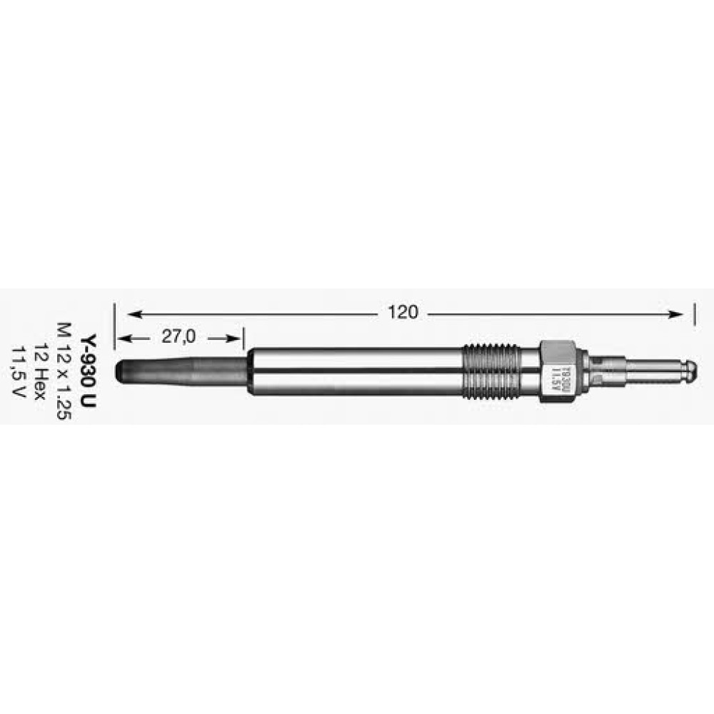 Свічка розжарювання Y-930U NGK 4275